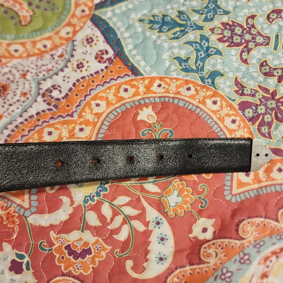 Vintage FOSSIL Genuine Leather Ornate Concho Belt | Size Medium | Black - Picture 9 of 16